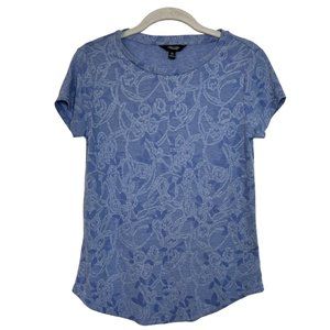 Simply Vera Vera Wang Women Short Sleeve T-Shirt in Blue - Size XS